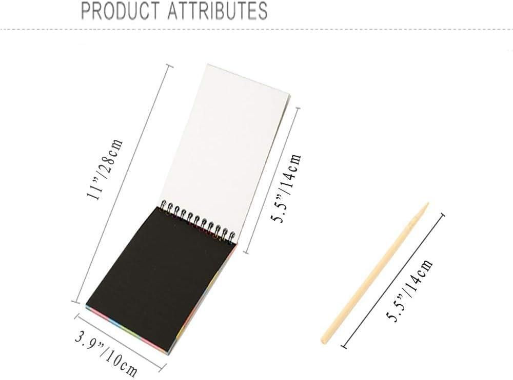Small Scratch Art Note Book Pack of 2